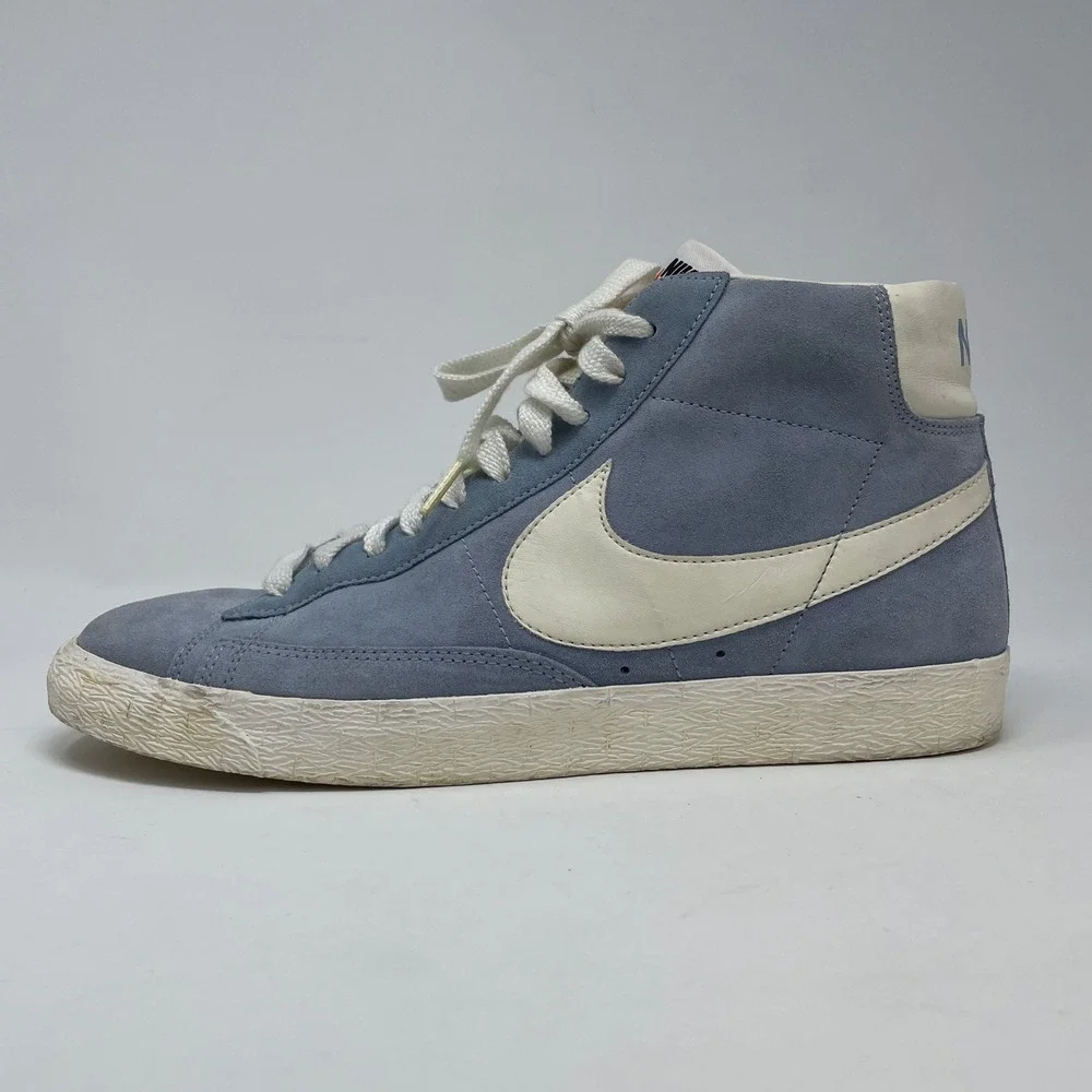 Nike Blazer Mid 77 Vintage Blue Suede High Top Sneakers Retro 344344-400 10.5